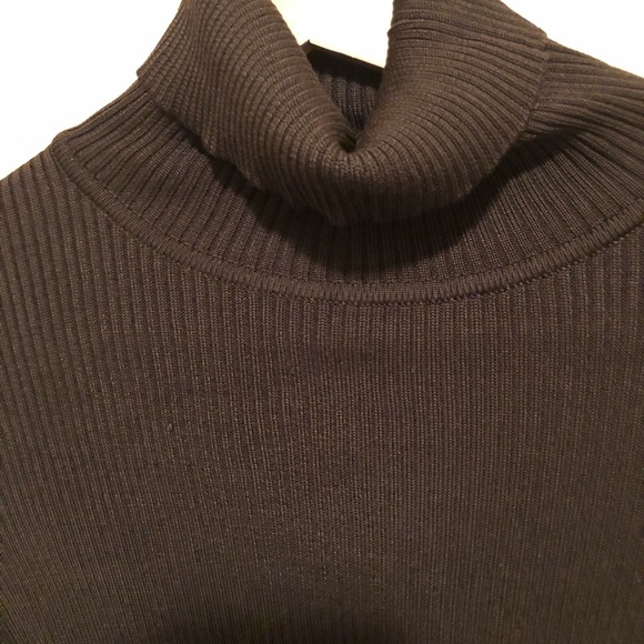 SOLD - 100% Silk Ribbed Turtleneck - Picture 5 of 6